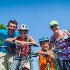 Family,Riding,Bikes